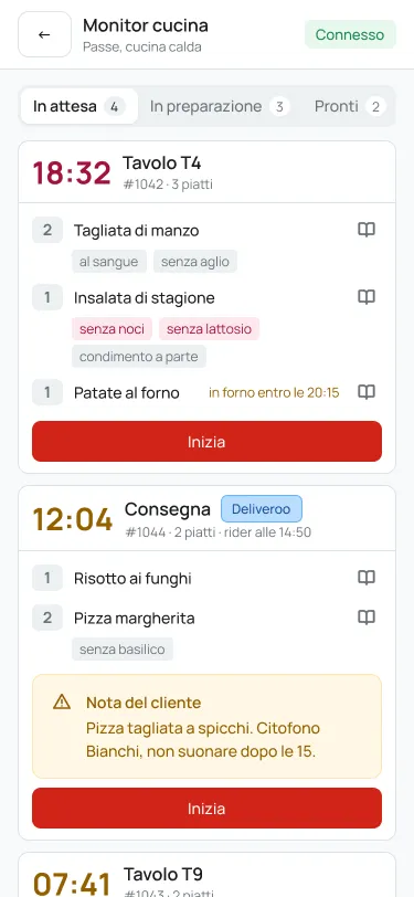 Ordini delivery